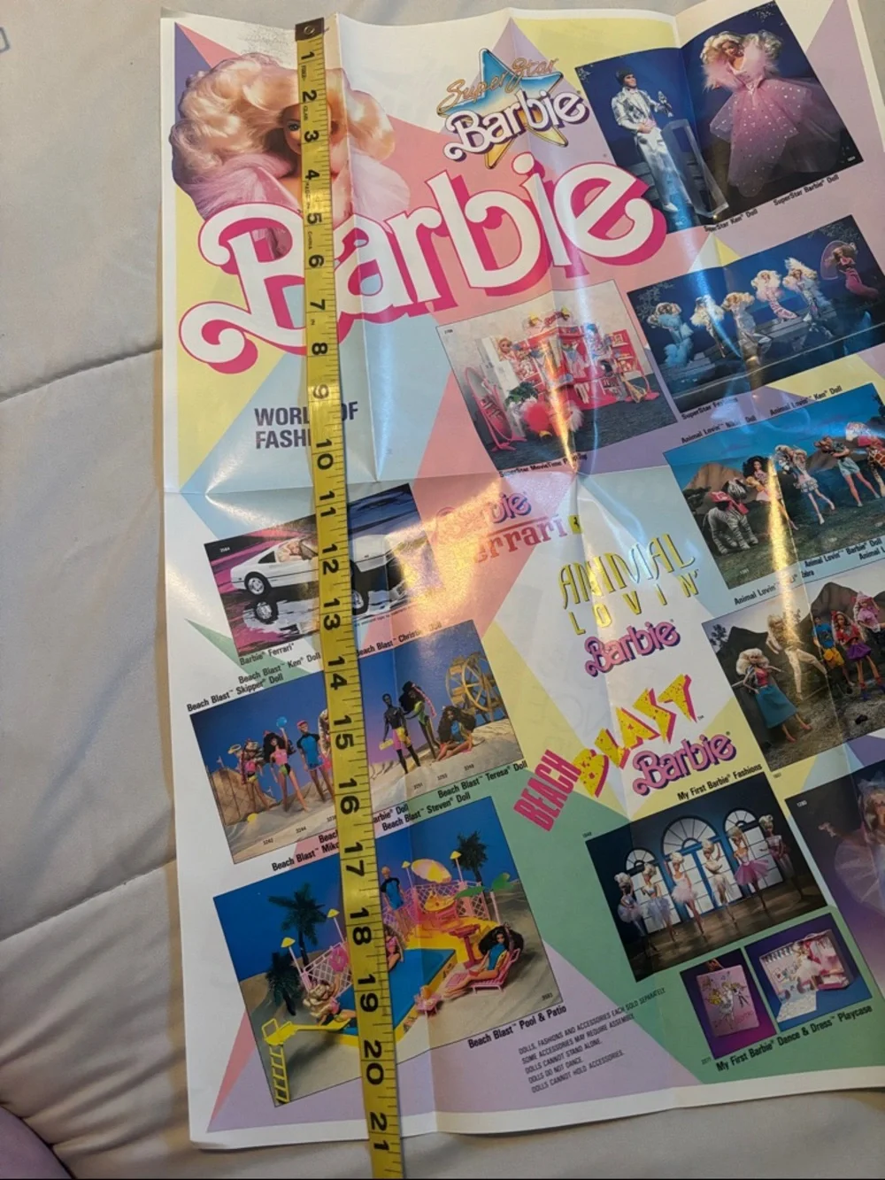 Barbie Multi-Scene Promotional Poster - Pink, Purple, Blue 1988